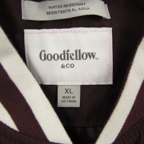 Goodfellow Maroon/White Varsity Jacket XL - Picture 4 of 13
